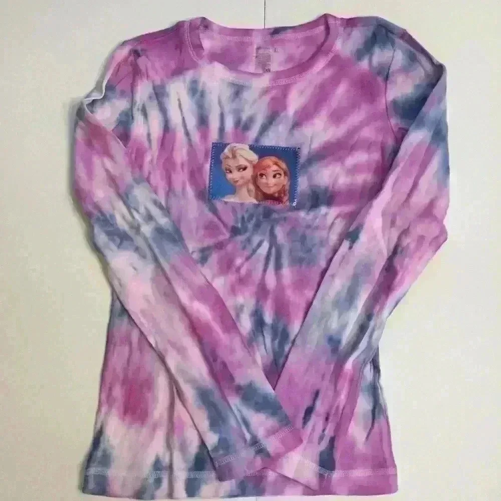 New! Disney Frozen tie dye long sleeve shirt. Girls XL Old Navy